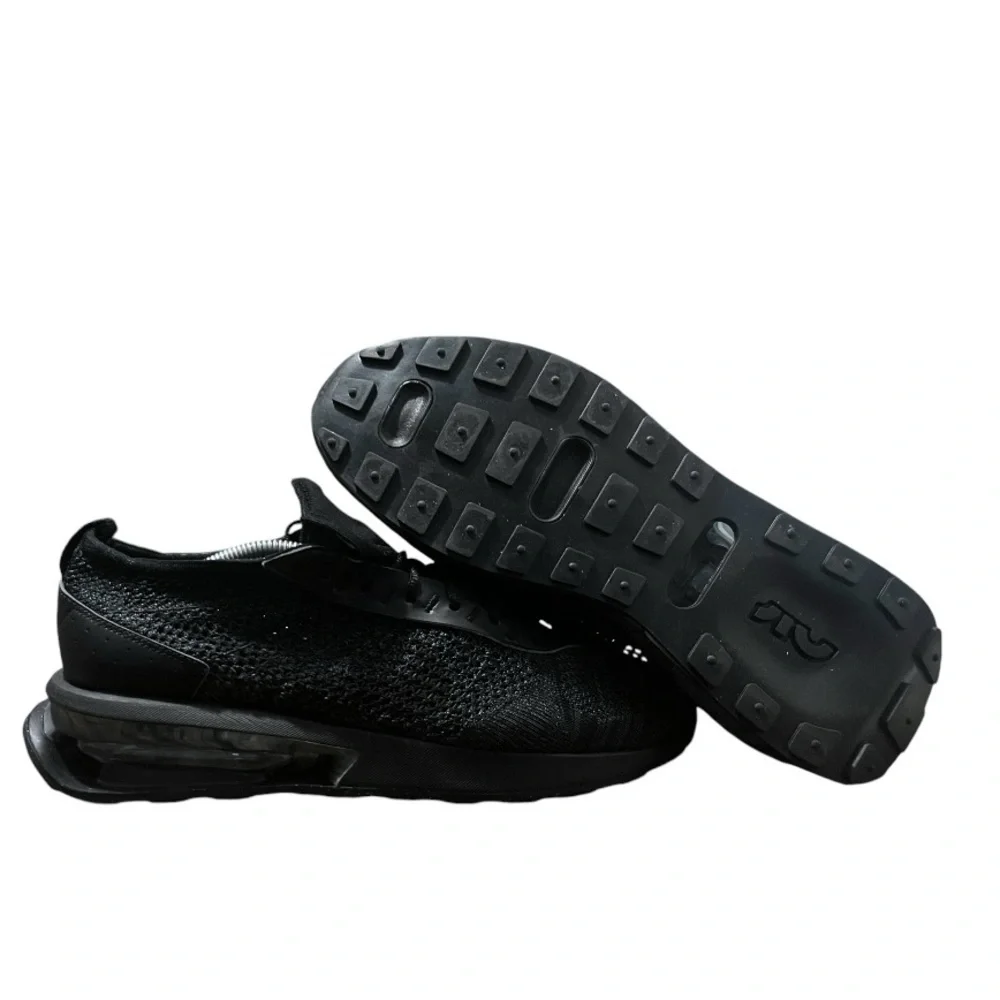 NEW Nike Air Max Flyknit Racer Mens Triple Black Shoes Sz 13